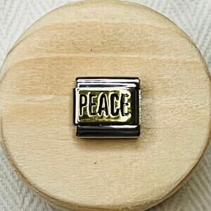 PEACE Italian Charm Bracelet Link
